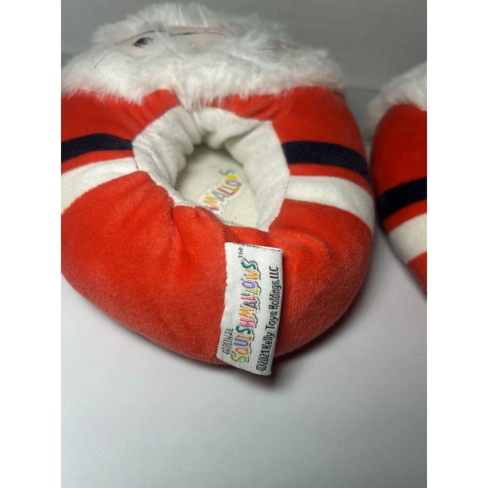 Squishmallows Original Christmas Santa Claus Kids Stuffed Slippers Size: 13/1